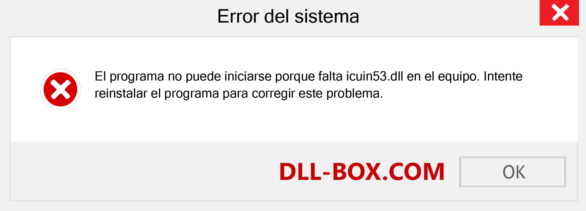 ¿Falta el archivo icuin53.dll ?. Descargar para Windows 7, 8, 10 - Corregir icuin53 dll Missing Error en Windows, fotos, imágenes