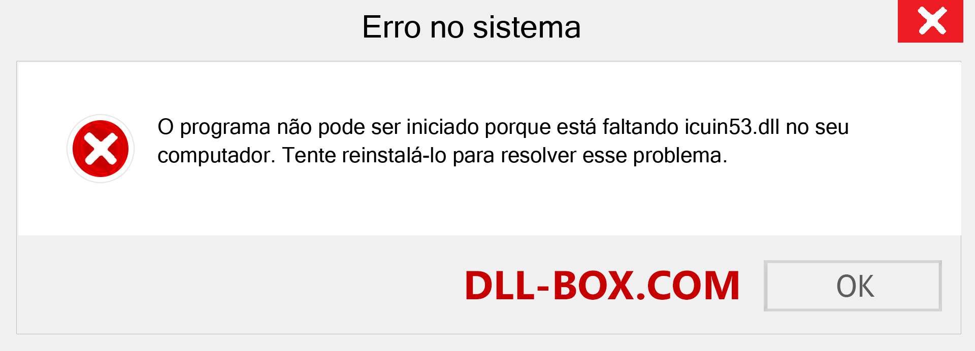 Arquivo icuin53.dll ausente ?. Download para Windows 7, 8, 10 - Correção de erro ausente icuin53 dll no Windows, fotos, imagens